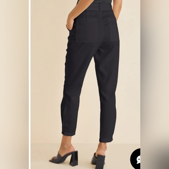 Venus Relaxed Twill Straight Pant Black - Picture 3 of 14